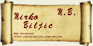 Mirko Biljić vizit kartica